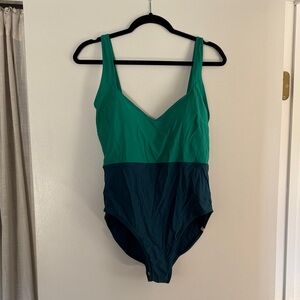 Summersalt Teal and Navy One-Piece Swimsuit